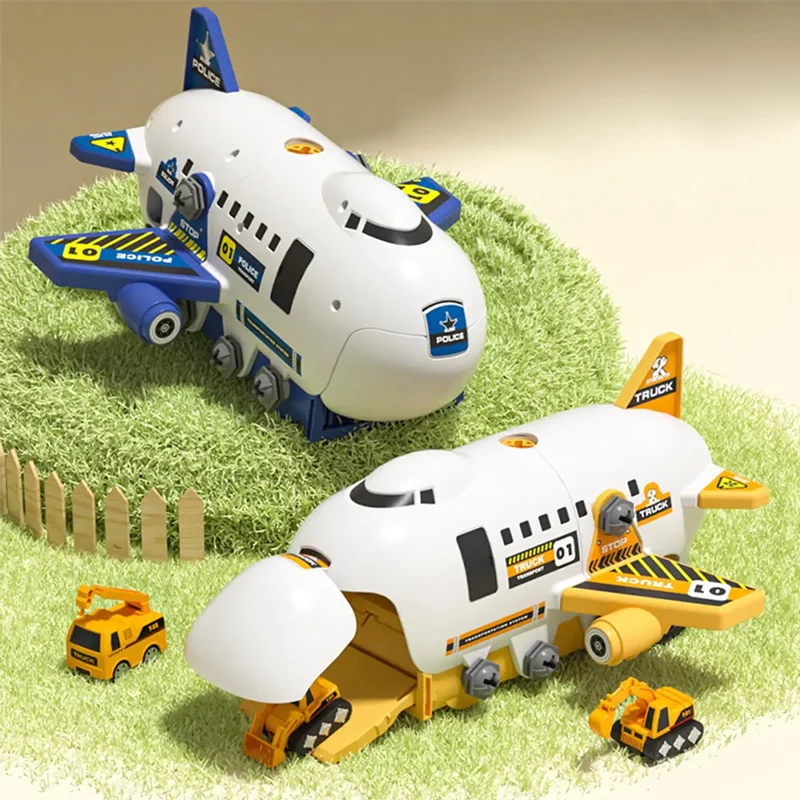 

New Deformable Toy Airplane Model, Children's Educational Assembly Airplane Toy Set DIY Track Children's Transportation Toy Gift