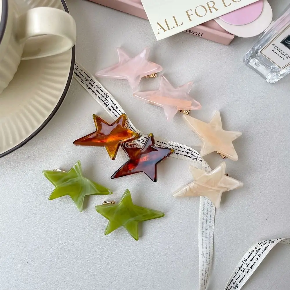 y2k Bangs Clip Geometry Shape Five-pointed Star Star Hairpin Girl Hair Clip Korean Style Headwear Female Hair Accessories