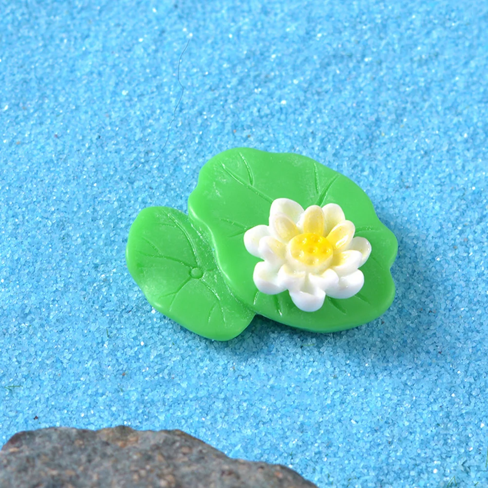 

20Pcs Resin Lotus Ornaments Miniature Aquarium Pond Fish Tank Landscape Decor Micro Landscape Accessories