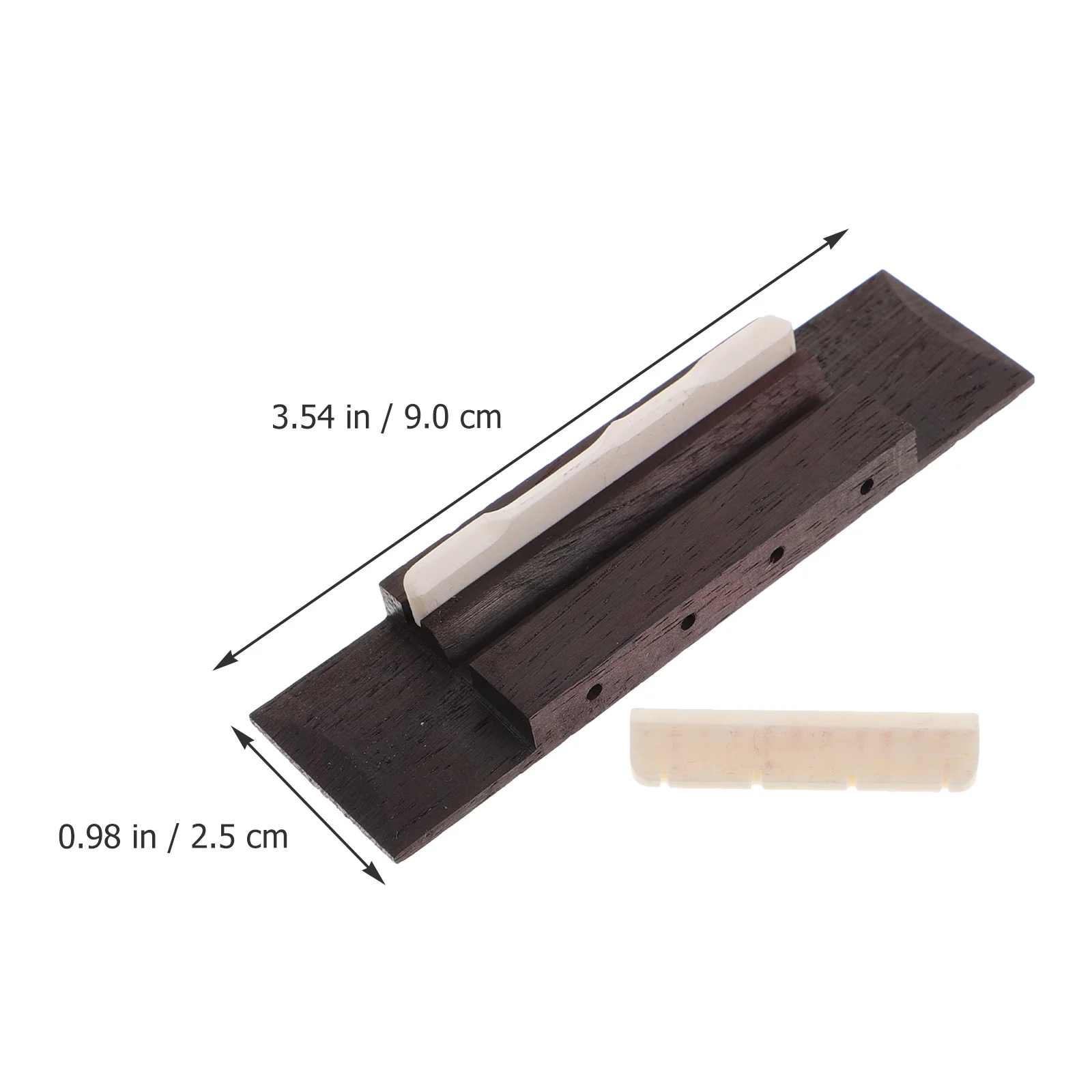 

4 String Ukulele Guitar Bridge With Bone Saddle Heavy Duty Metal Replacement For Standard Ukulele Guitar Instrument Parts