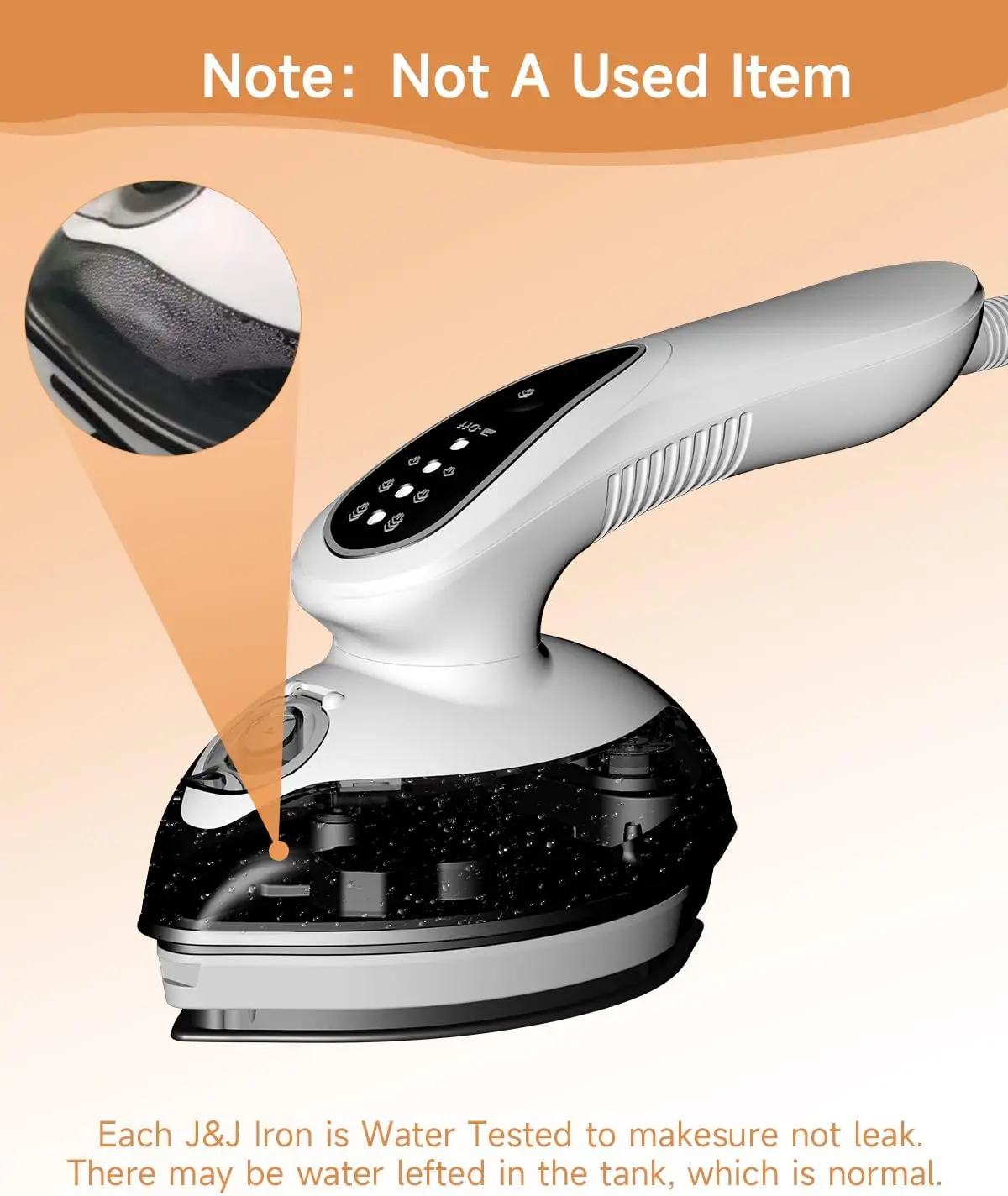 Portable 1100W Steam Iron, 20g/min, 120ML Tank, Fast Heat Up, Ceramic Soleplate, 5.8FT Cord