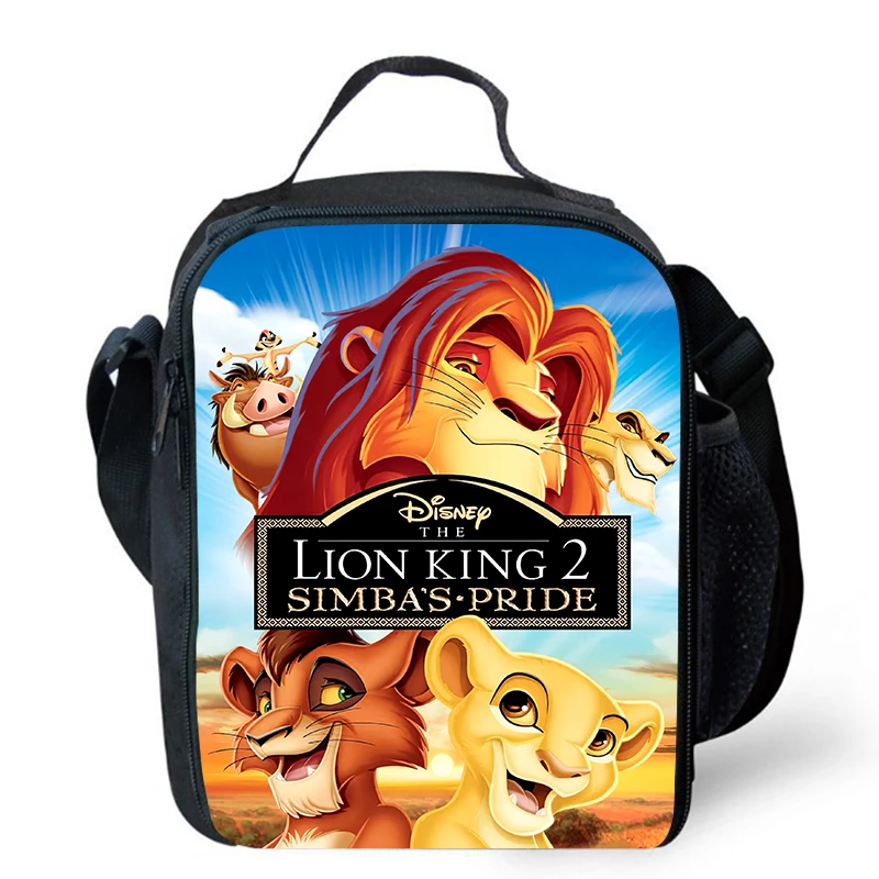 

Сумки для обеда Disney для детей, школьные сумки для пикника с рисунком Короля Льва для девочек и мальчиков, изоляционная сумка-холодильник для детей от 4 до 10 лет