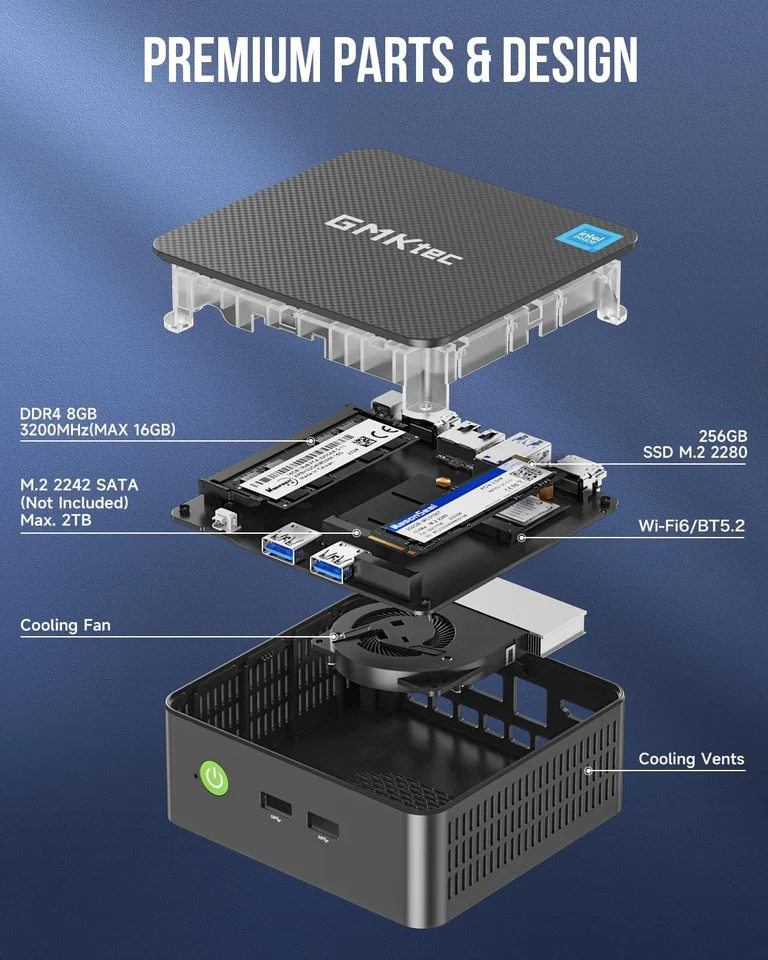 GMKTec G3 N150 Plus Mini Desktop PC for Home Office Gaming Chipset