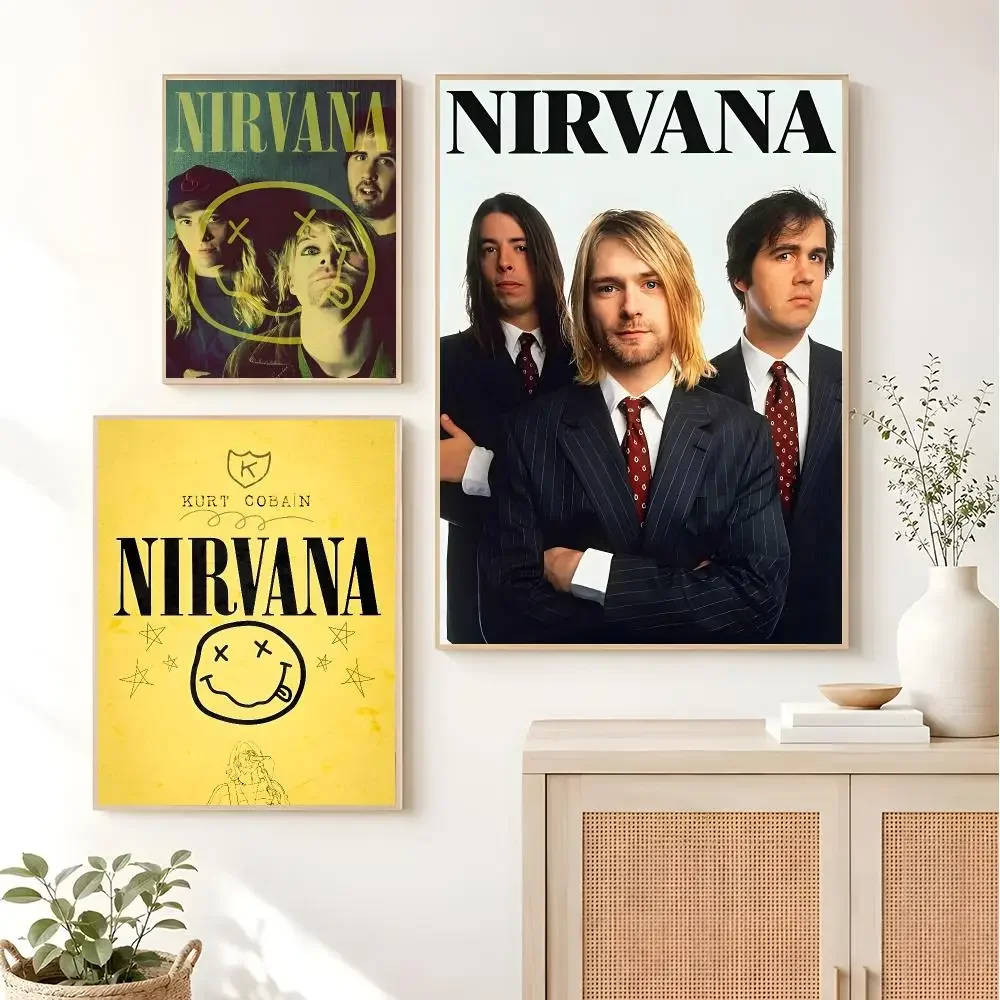 Grunge band Nirvana Poster Sleek Living Space Accents Current Style Home Wall Decor