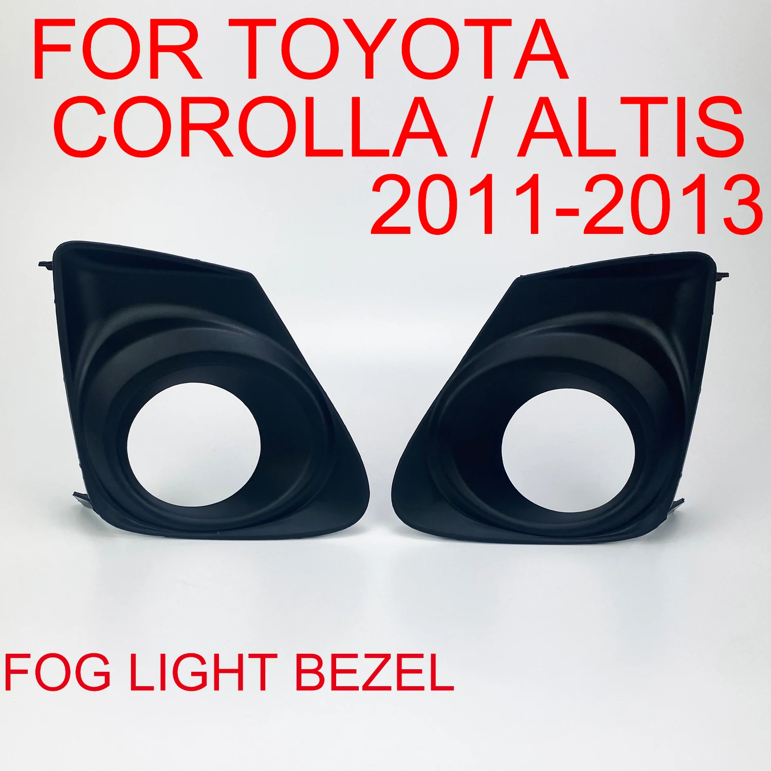 

Front Bumper Fog Lights Bezel Trim Cover For Toyota Corolla 2011-2013 Direct Replacement Black