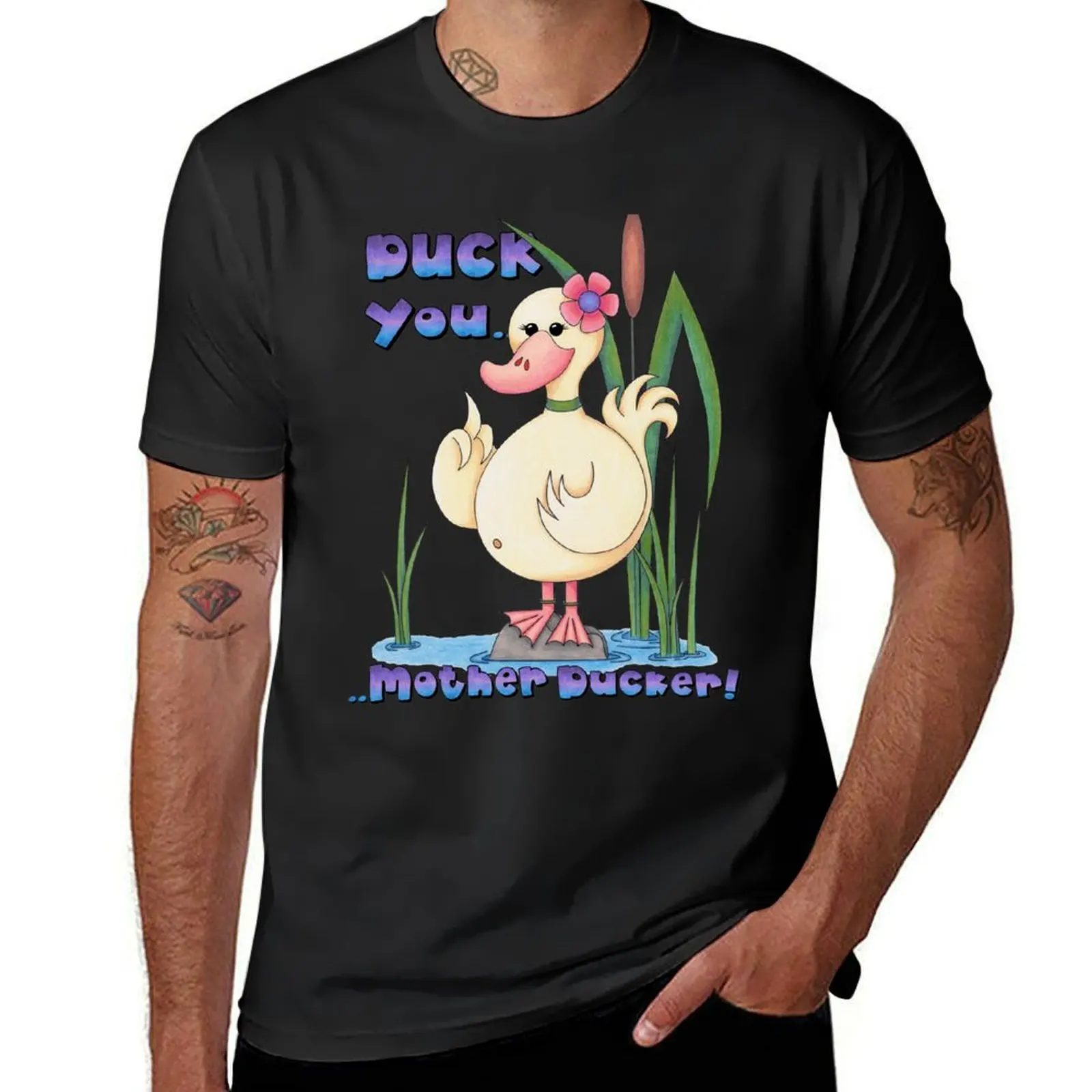 Duck You Mother Ducker! T-Shirt summer clothes hippie clothes oversized cute tops men t shirts