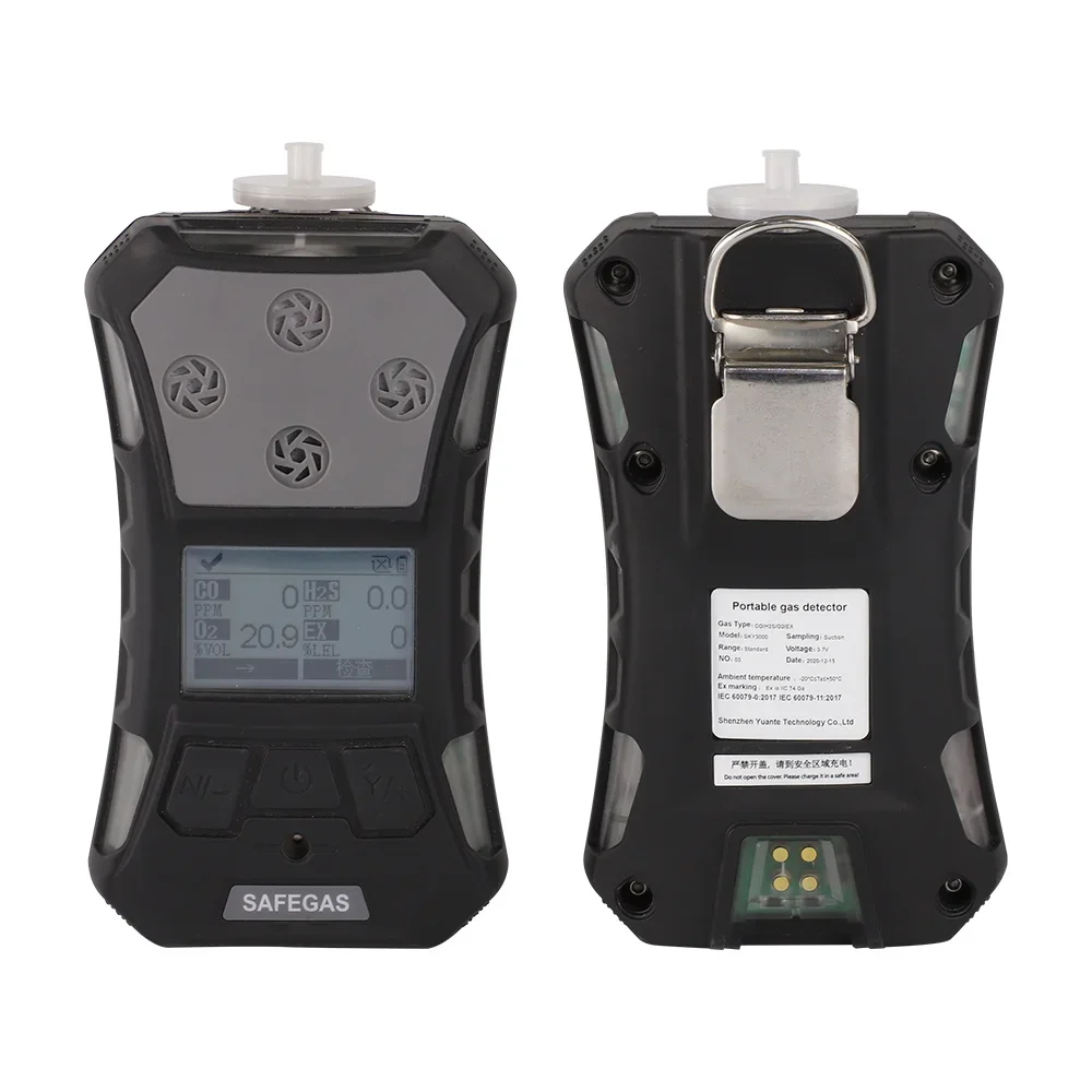 

Portable Multi Pump Type Gas Detector 4 Gas Meter With Man down Alarm IP67