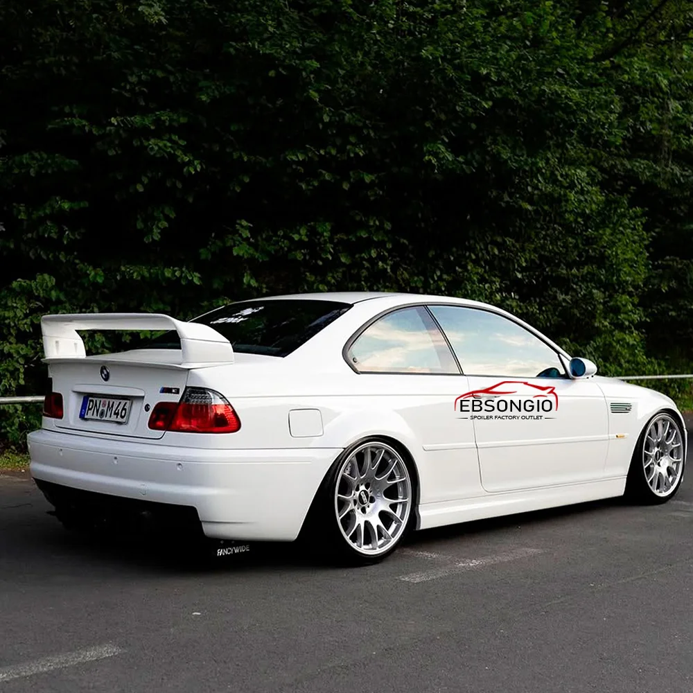 Für BMW 3er M3 E46 2-Türer GT GTR Leichtgewichtiger DTM-Style Heckspoiler Flügel Kofferraumspoiler 1998-2006 – Detail 1