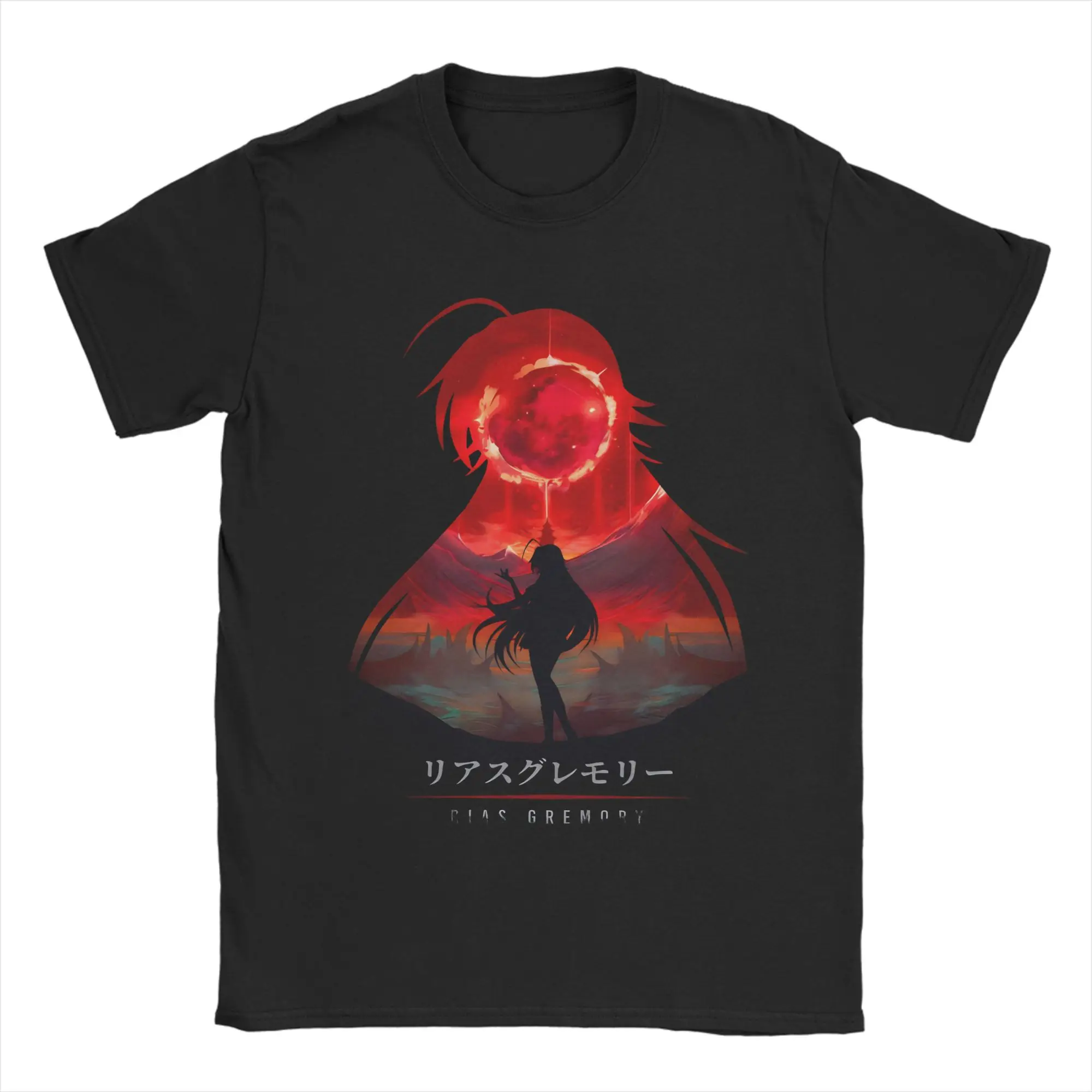 Rétro Rias Gremory Illusion sanglante lycée DxD T-Shirt hommes 100% coton à manches courtes col rond vêtements d'été