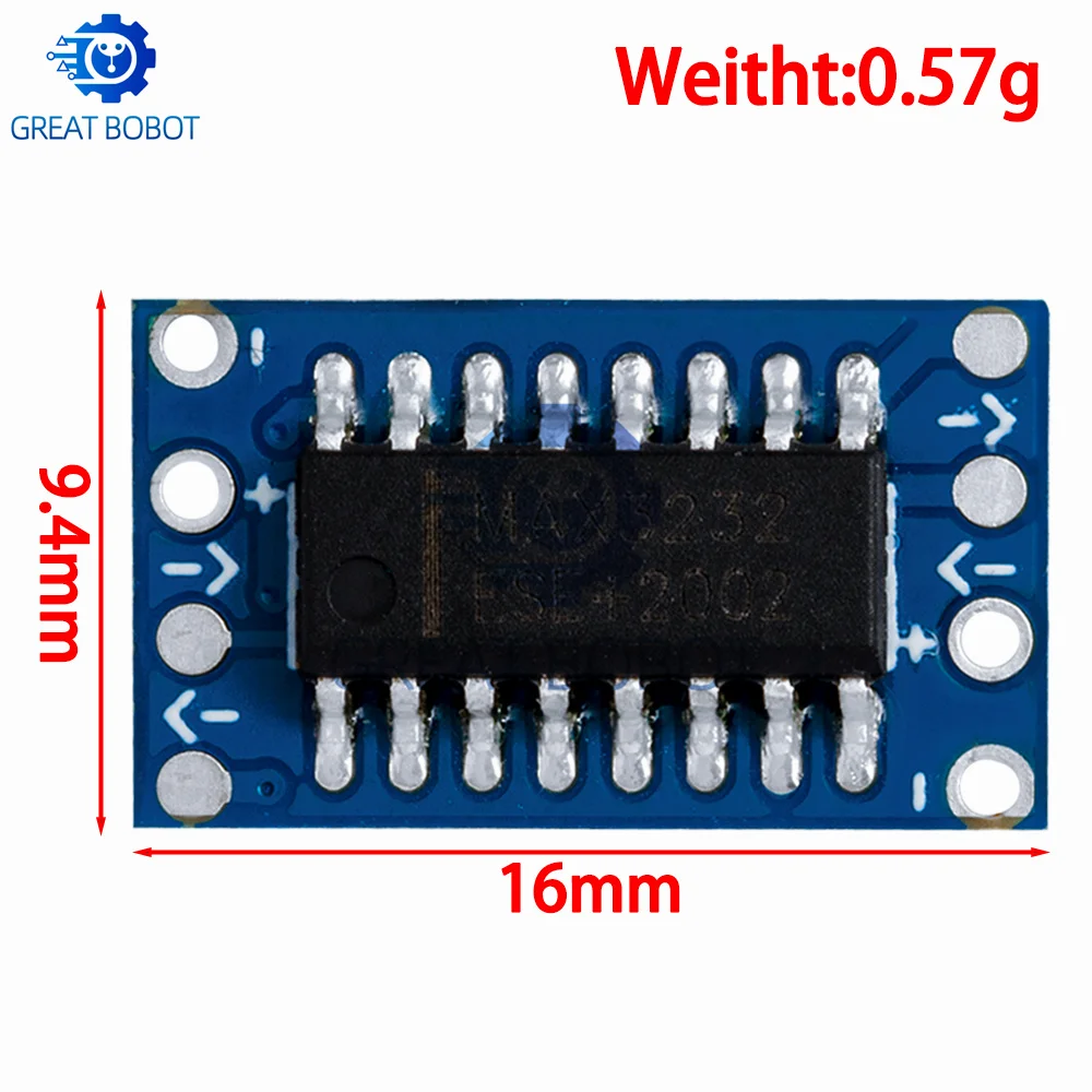 BS 1PCS mini RS232 MAX3232 Levels to TTL level converter board serial converter board Dropshipping