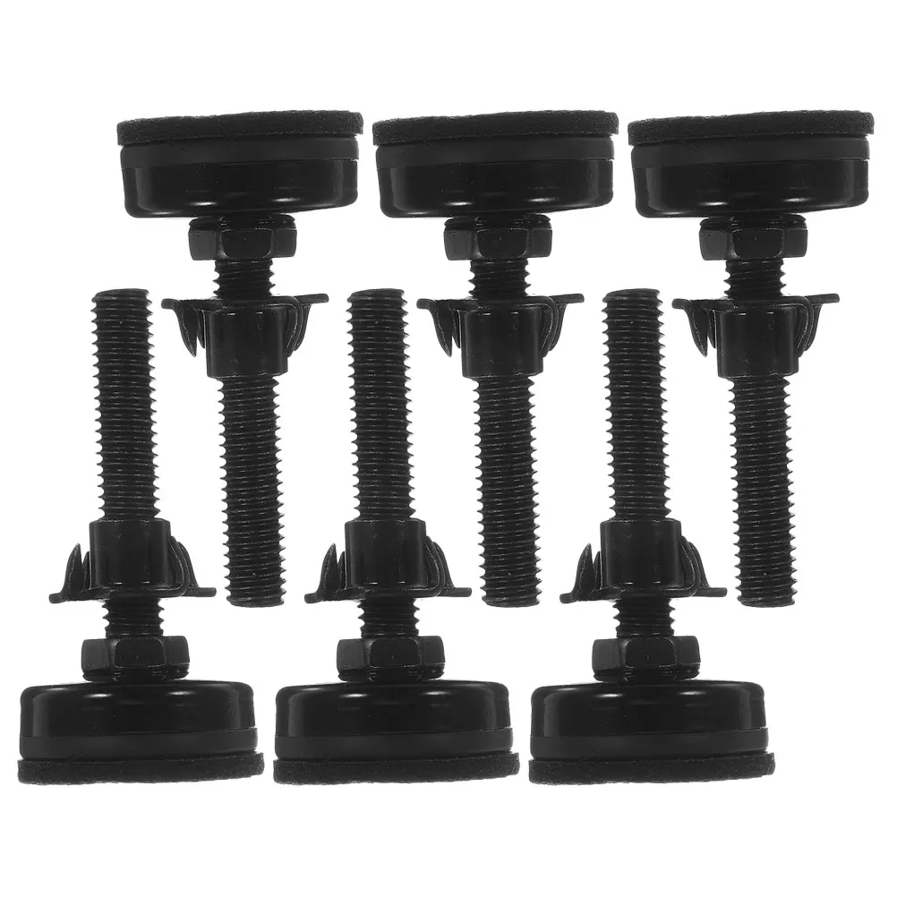 

4 Sets Adjustable Leveling Feet Heavy Duty Furniture Legs 3 8 16 Thread 50mm Extenders Desk Table Bed Chair Sturdy T nuts Bolts