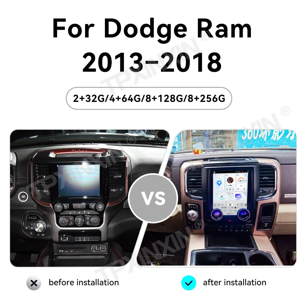 For Dodge Ram 2013 2014 2015 2016 2017 2018 Android Carplay Car Radio Stereo Automotive Multimedia Player GPS Navigat Head Unit