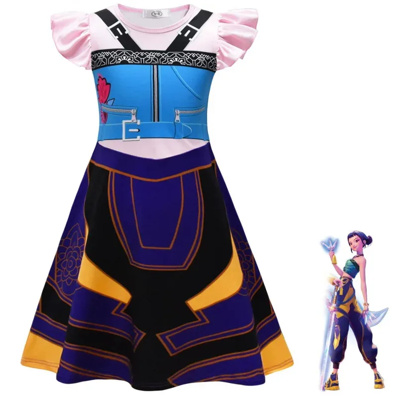 

Новинка 2026 года K-POP: Demon Hunter Zoe cos для девочек, молочное шелковое платье с летающими рукавами, костюм аниме для косплея на Хэллоуин, Cosshu ★ ☆ ❤ ★ ☆