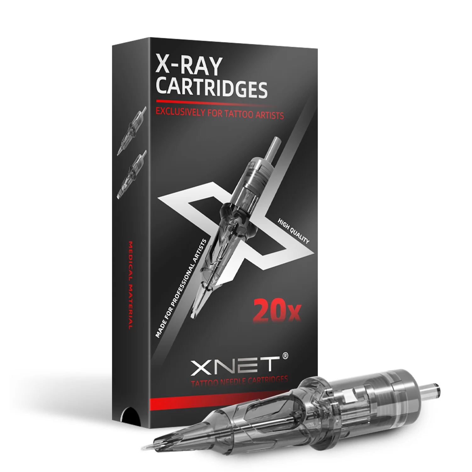 XNET X-RAY Cartridge Tattoo Needles Round Liner RL 0.25/0.3/0.3mm Disposable Sterilized Safety Tattoo Needle for Machines Grips