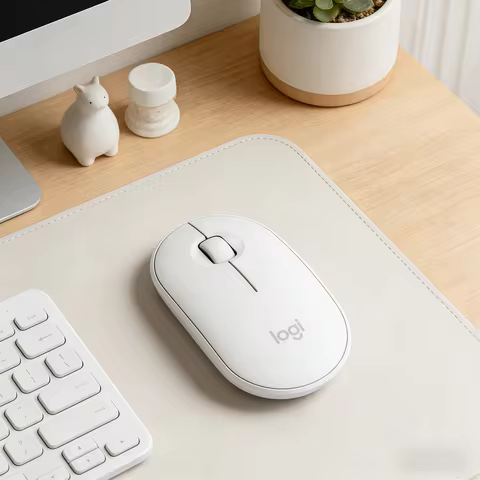 Logitech M350 Pebble Wireless Mouse Silent Click Bluetooth 2.4G Dual Mode 18M Battery Slim Portable Office Mouse for Laptop PC