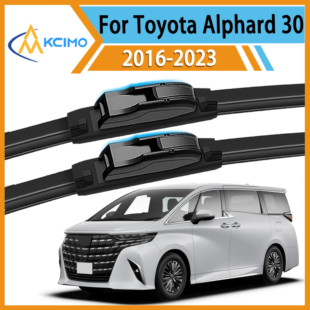 

Durable Front Windshield Wipers for Toyota Alphard 30 2016 - 2023 Vellfire Lexus LM All Season Strong Cleaning