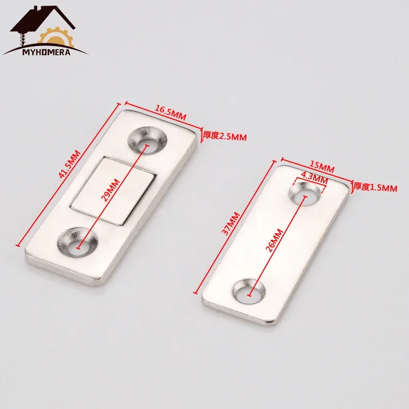 2pcs/ Set Magnetic Cabinet Catches Magnet Door Stops Hidden Door Closer With Screw For Closet Cupboard Case Drawer Furniture DIY