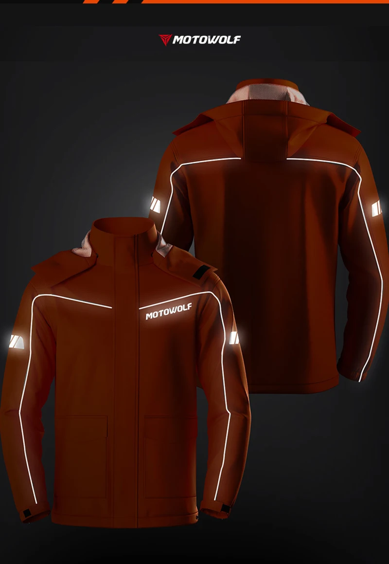 Motorcycle Raincoat Waterproof Men Motorcycle Rainsuit Reflective Windproof Jacket Pants Split Motorbike Rain Suit M L XL XXL