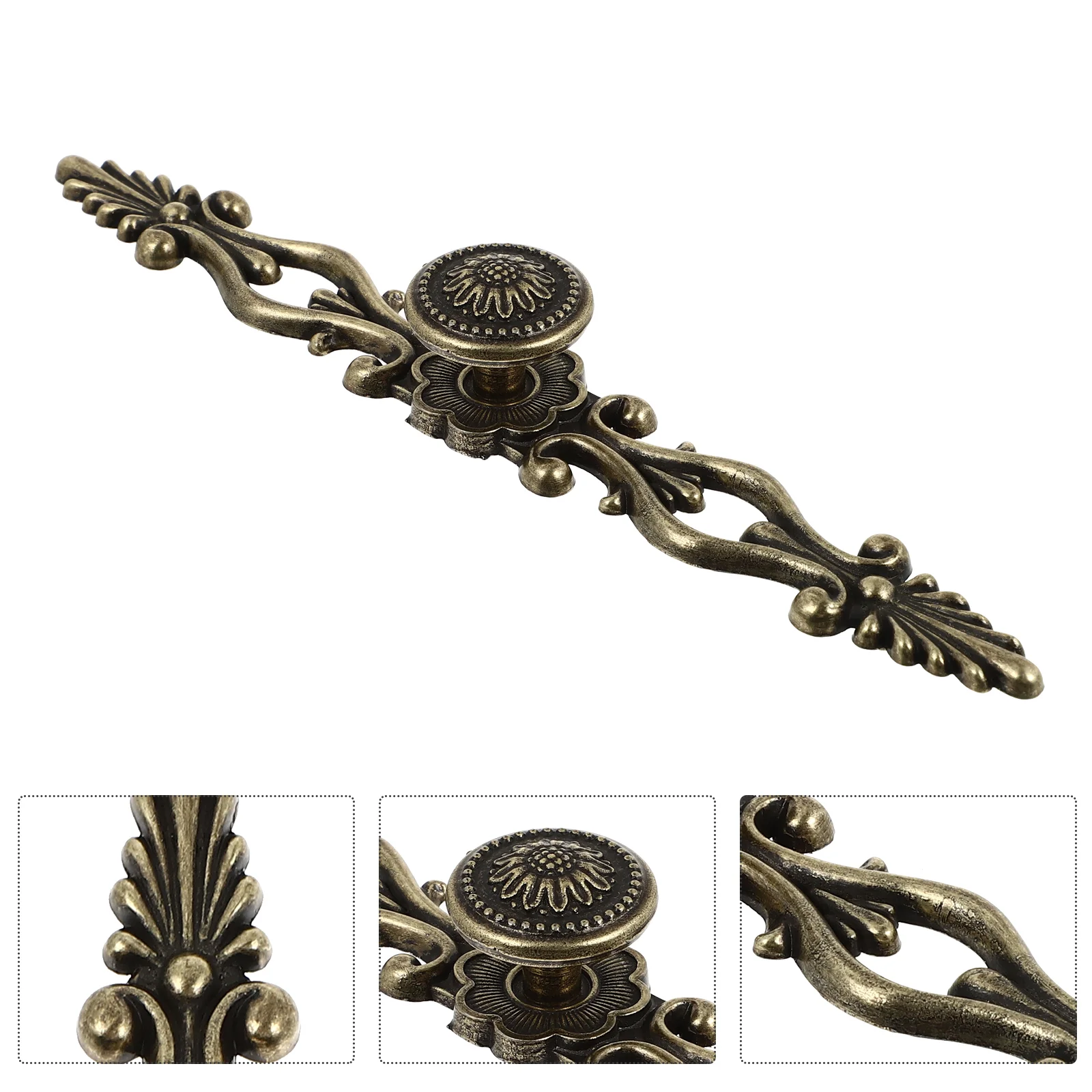 

Zinc Alloy Drawer Pulls Cabinet Knob Vintage European Carving Hardware Single Hole Door Handle Suitable for Closet Wardrobe