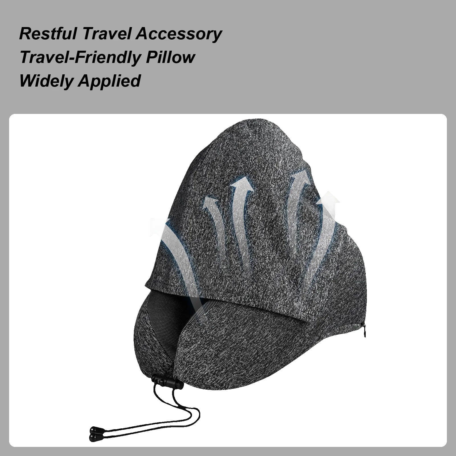 

Подушка для шеи с капюшоном Моющаяся подушка из пены с эффектом памяти с капюшоном Подушка для отдыха шеи для автомобильной поездки Походы на аэропорт Пикник Офис Перерыв