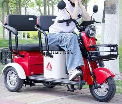 Electric Tricycle Household Small Passenger and Cargo Dual-Use Battery Car