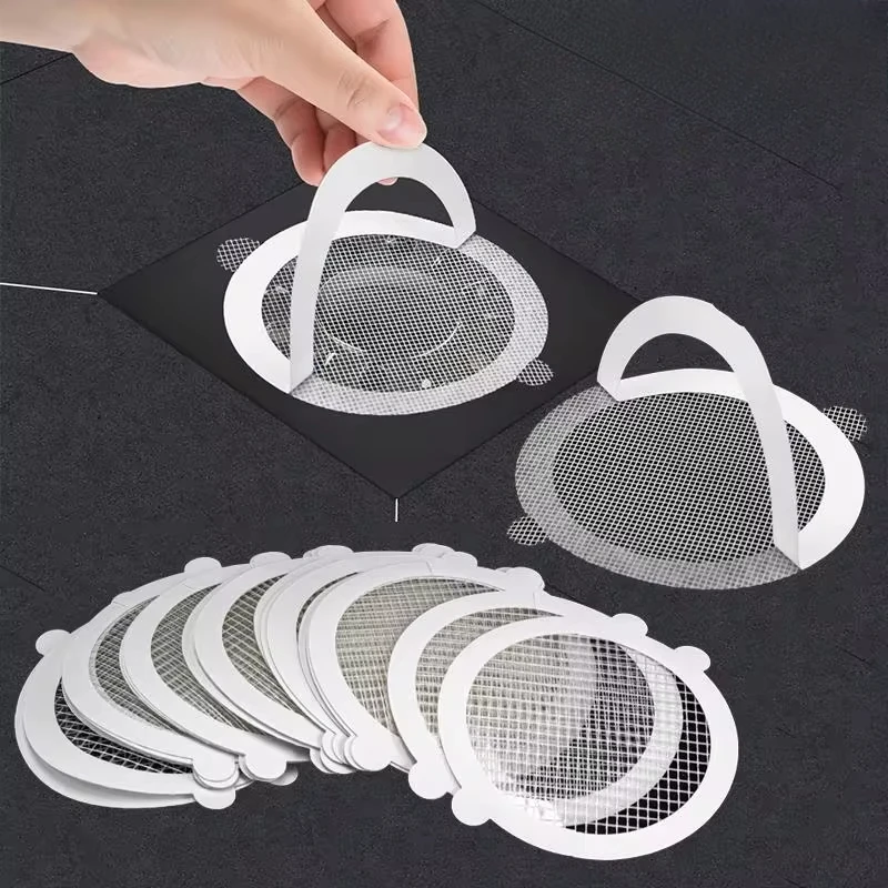 10-100PCS Disposable Floor Drain Sticker Shower Drain Hair Catcher Cover Sink Drain Hair Blocker Bathtub Mesh Filter Sticker