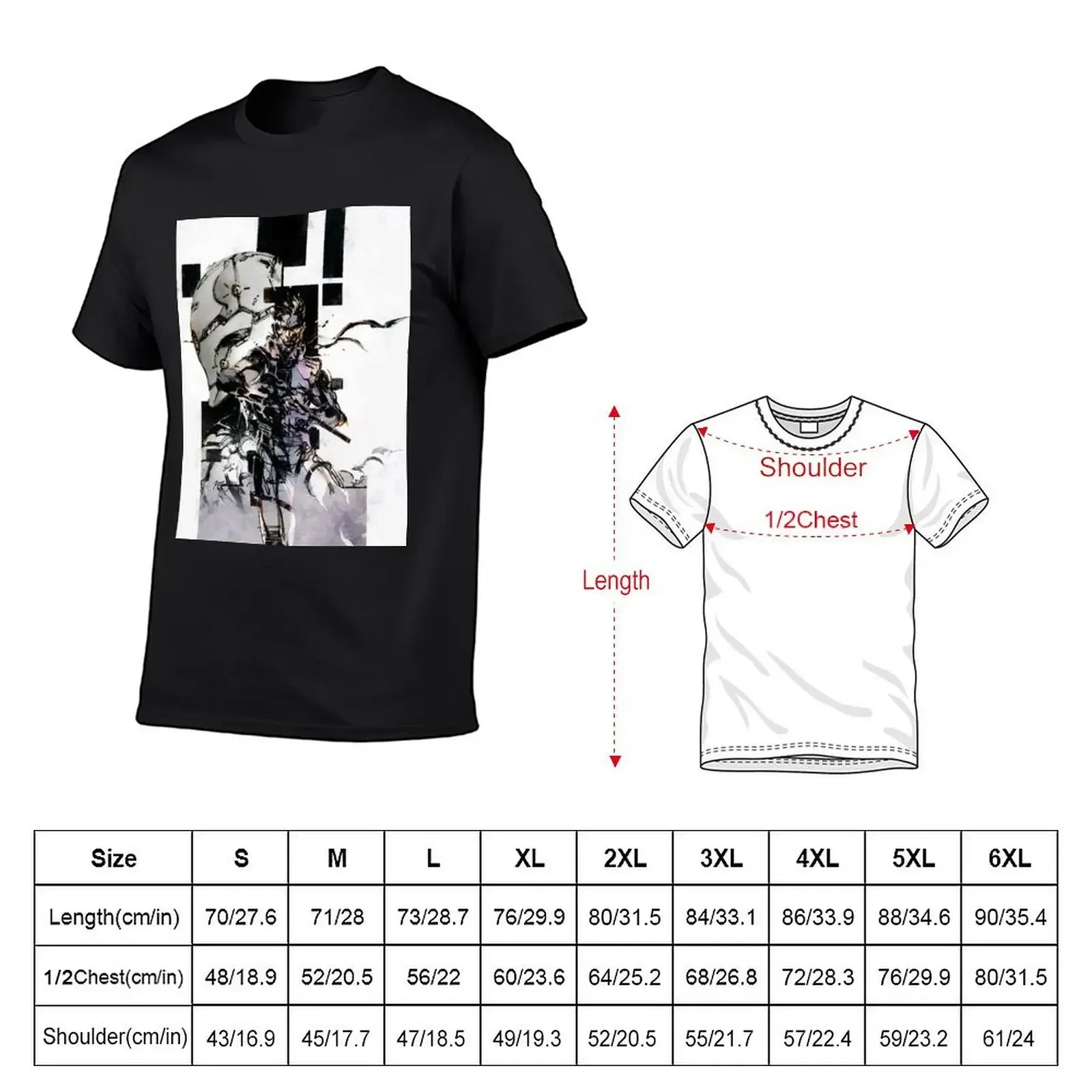 Solid Snake and Cyborg Ninja T-Shirt graphics tops mens cotton t shirts