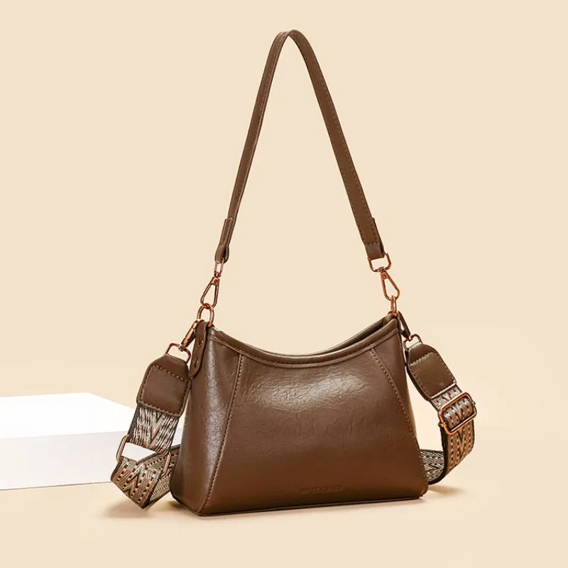 

Ladies Classic Handbag Leather Tote Luxury Designer Diaper Bag Elegant Large Capacity Crossbody Messenger Bag Simple