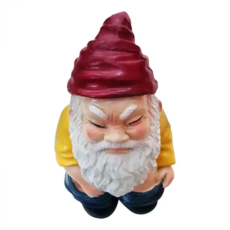 Jardim exterior engraçado Gnomes Estátuas, escultura bonito interior, decoração pátio quintal, decorações de paisagem, presentes