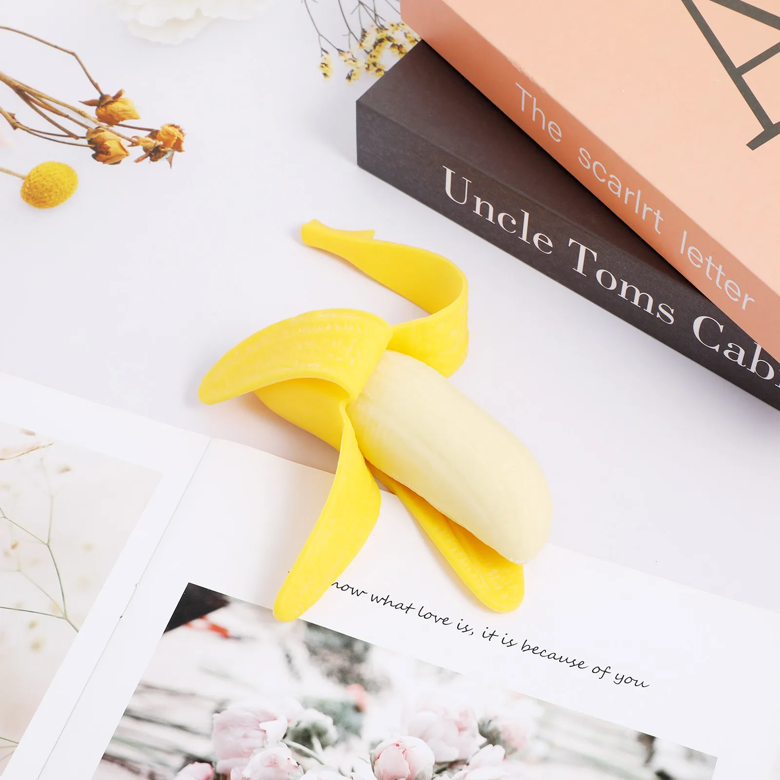 

Peeled Banana Prank Squeeze Stress Relief Fidget Fun Wacky April Fool's Prank Funny Gift Banana Toy Stress Relief Toys