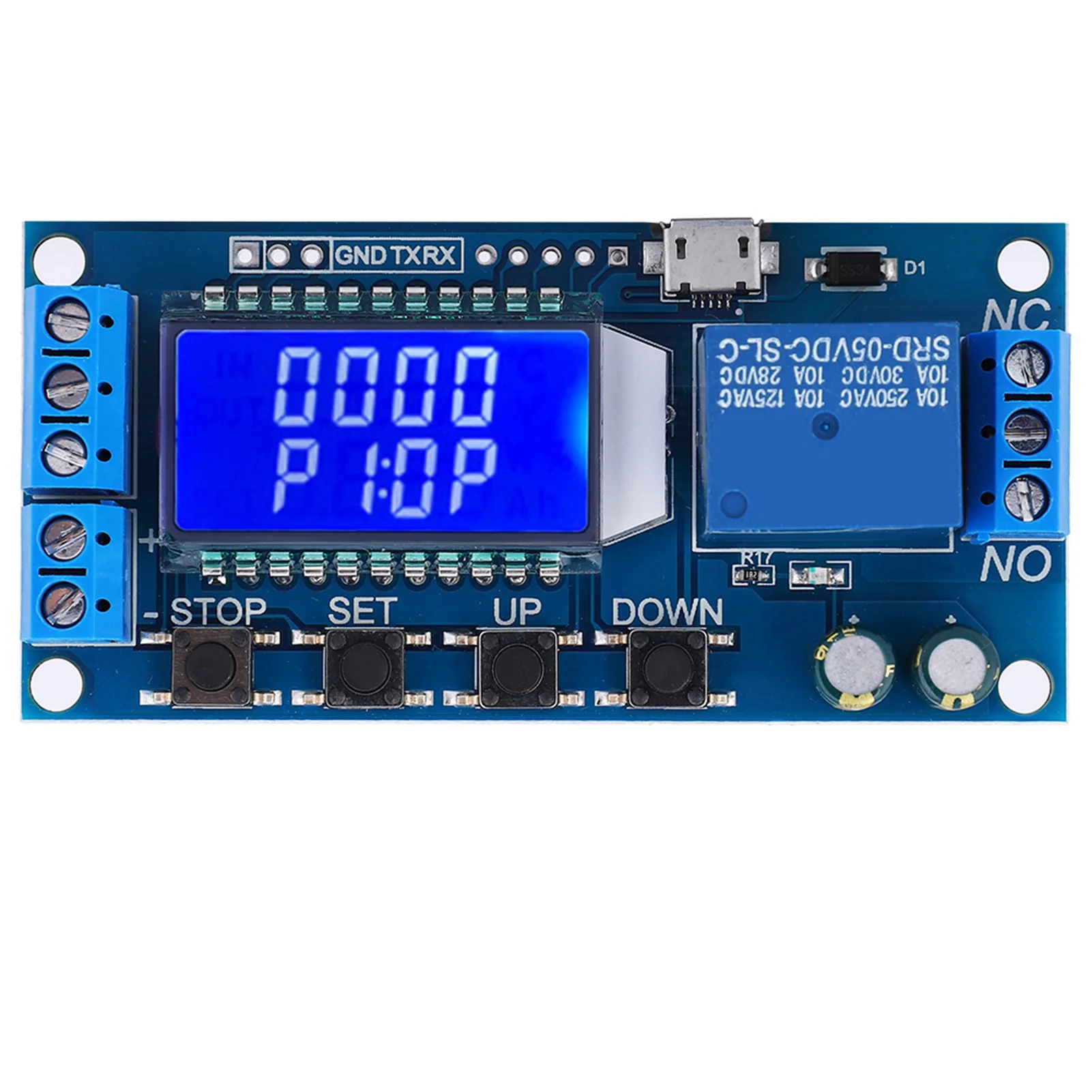 5V 12V 24V Tijdvertraging Relaismodule Vertraging Off-Cycle Timer Relais 0.01S-9999Min Met Lcd-Scherm