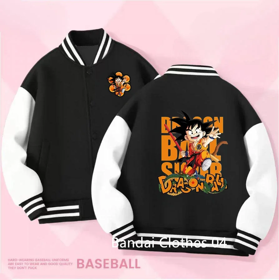 

2025 Dragonball Goku Jackets for Girls Spring Autumn Teen Kids Cartoon Princess Hoodies Children's Baseball Uniform Sports Tops