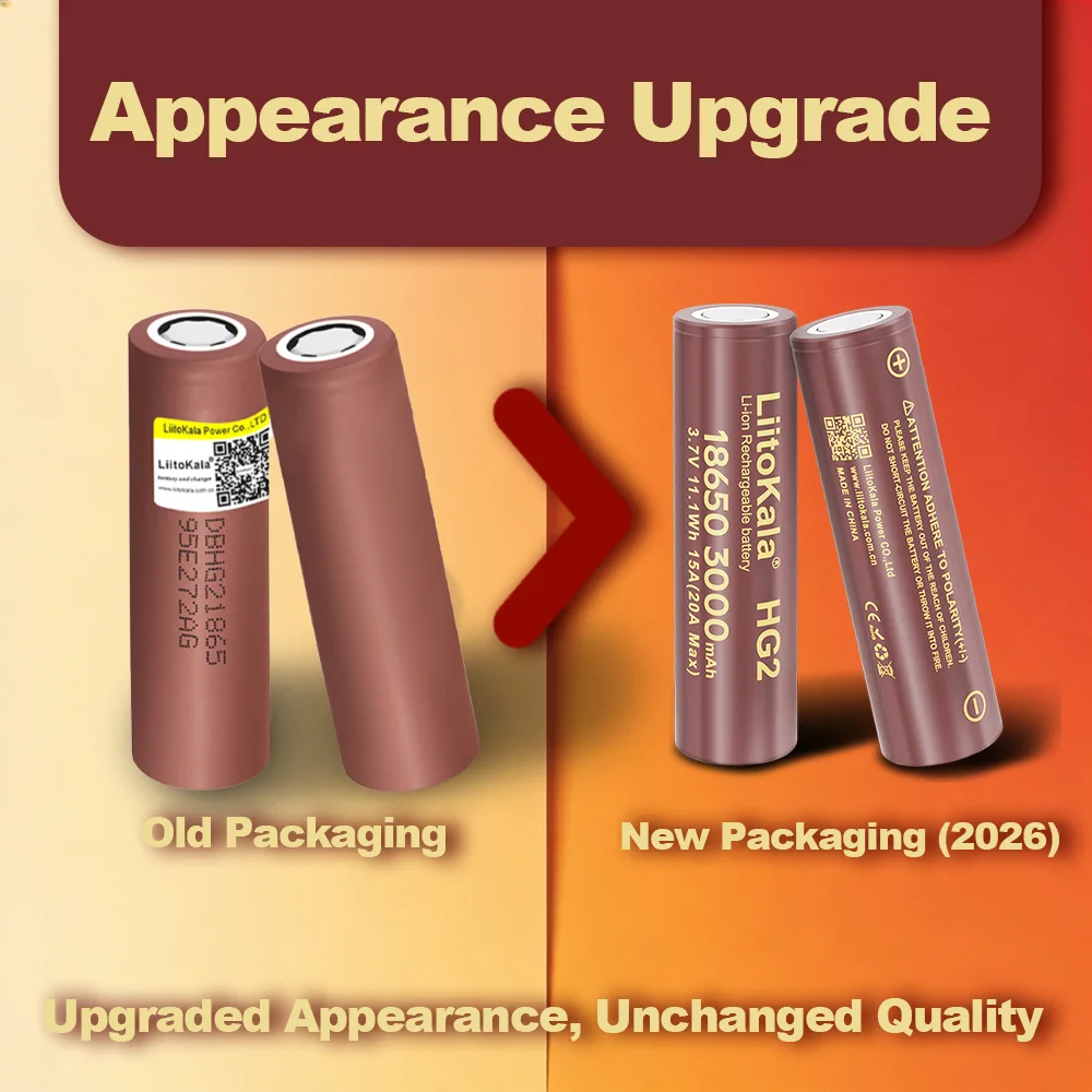 Liitokala new Original  HG2 18650 3000mAh battery 3.6v The discharge 30A Dedicated  battery