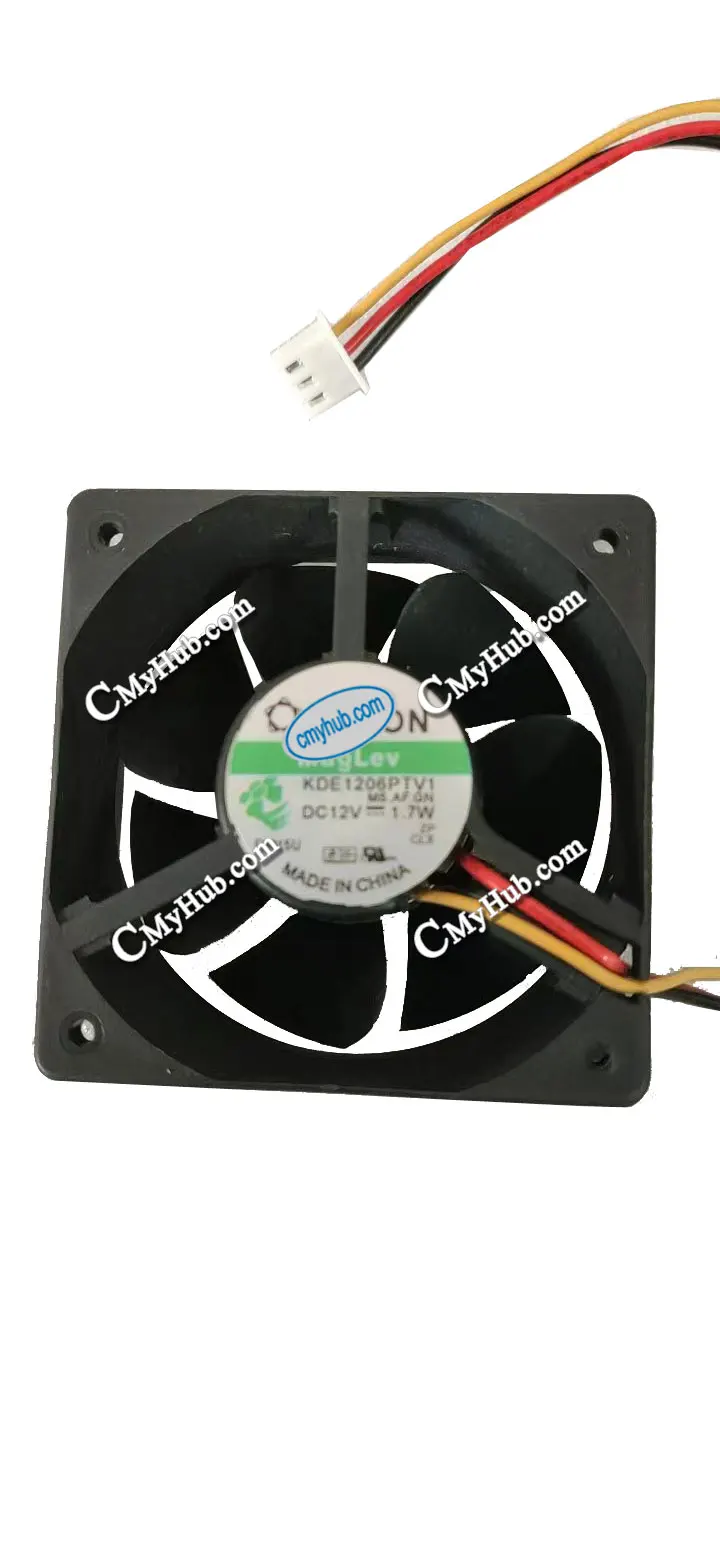 For SUNON KDE1206PTV1 MS.AF.GN MS.M DC12V 1.7W / 1.8W 6025 6CM 60mm 60x60x25mm 3pin 3Wire Cooling Fan