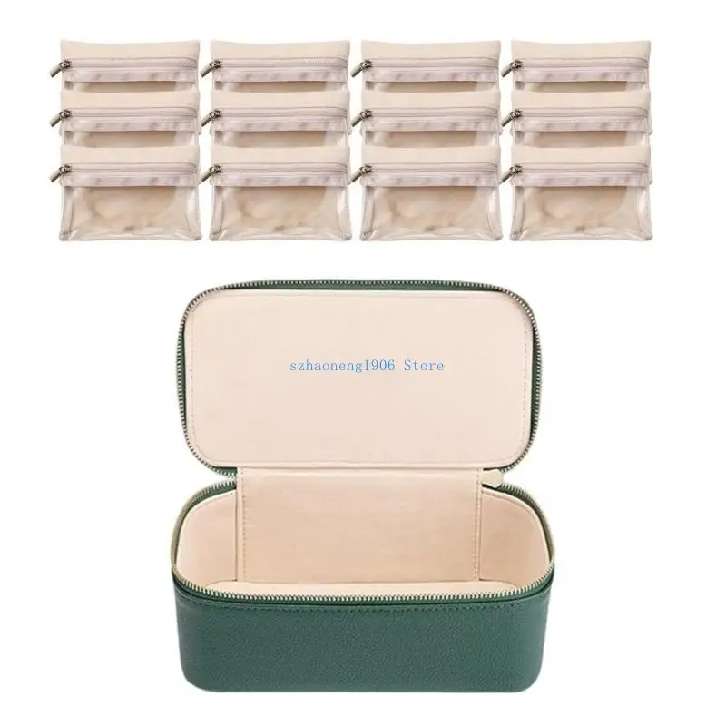 

85LF Многоцелевые ювелирные сумки для хранения ювелирных изделий набор из 12 для ожерелий браслетов серьги