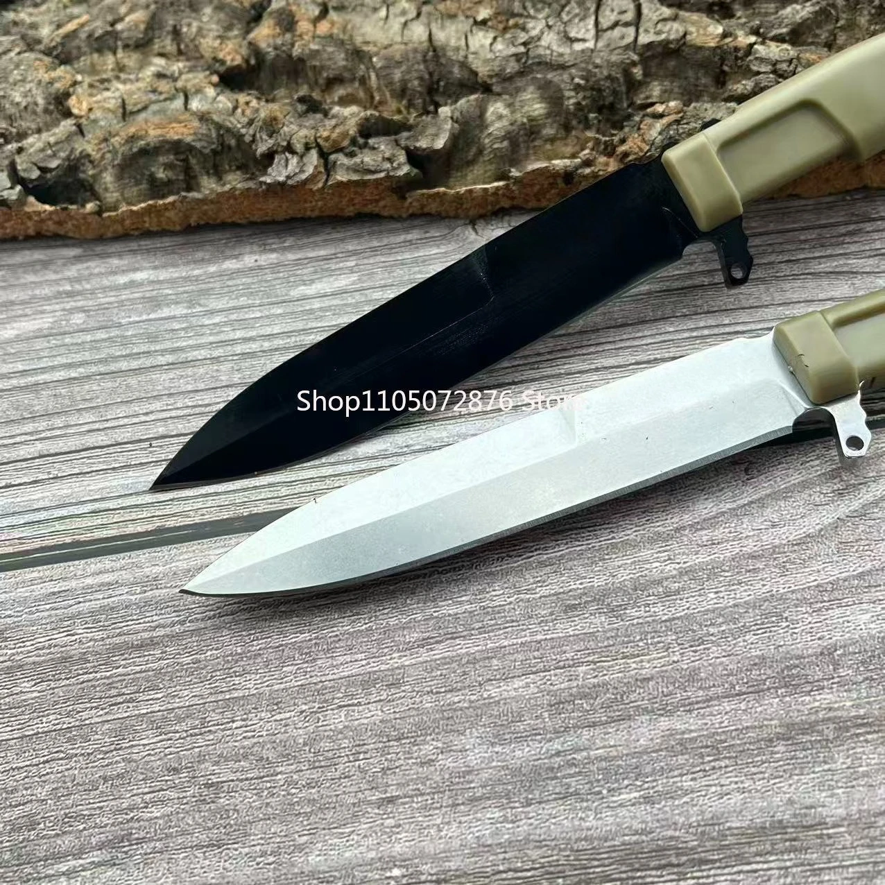 High Hardness Reinforced Nylon Handle 8Cr13Mov Fixed Blade Portable Knife, Outdoor Camping Jungle Adventure Self-defense Knife