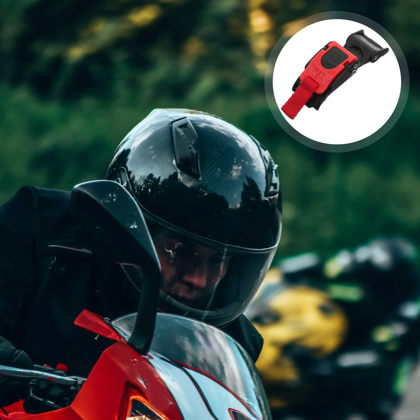 

1pc Motorcycle Quick Release Buckle Kit Nylon Abs Iron Durable Secure Fastening Replacement For Universal Clip