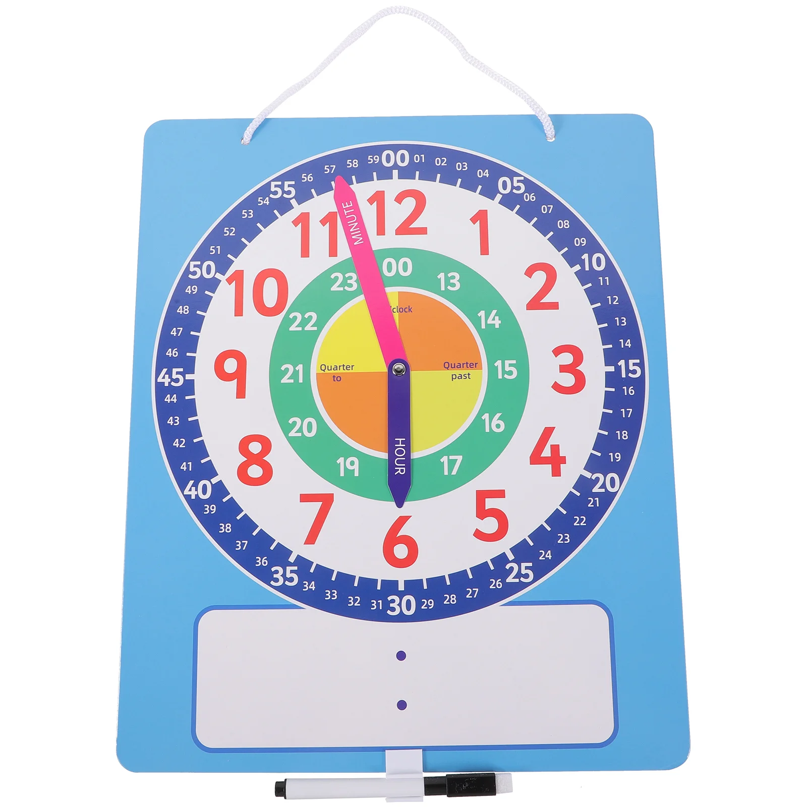 

Time Teaching Aids Interactive Clock Learning for Kids Cardboard Educational Toy