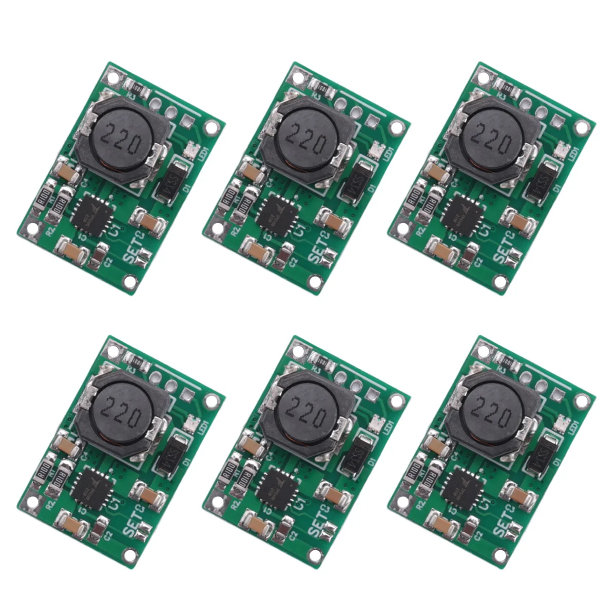 RISE 6Pcs TP5100 Placa de módulo de fonte de alimentação de gerenciamento de carregamento 4.2V 8.4V 2A Módulo de carregador de bateria de lítio duplo único