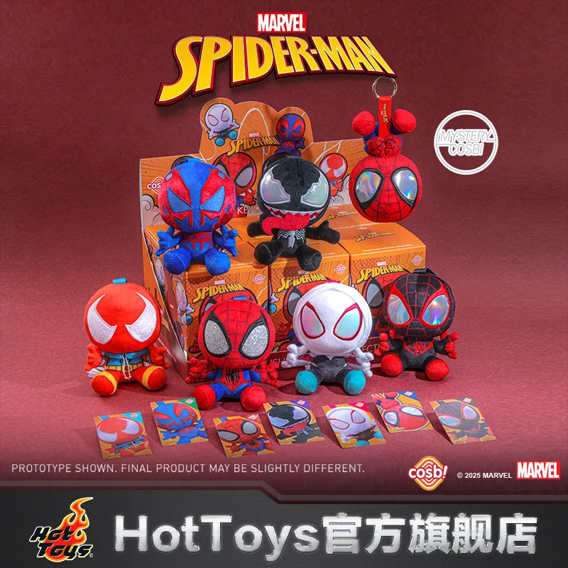 

Оригинальный плюшевый брелок Hot Toys Marvel Spider-Man Cosbi, коллекционный декоративный кулон в закрытой упаковке, подарок для парня или друга