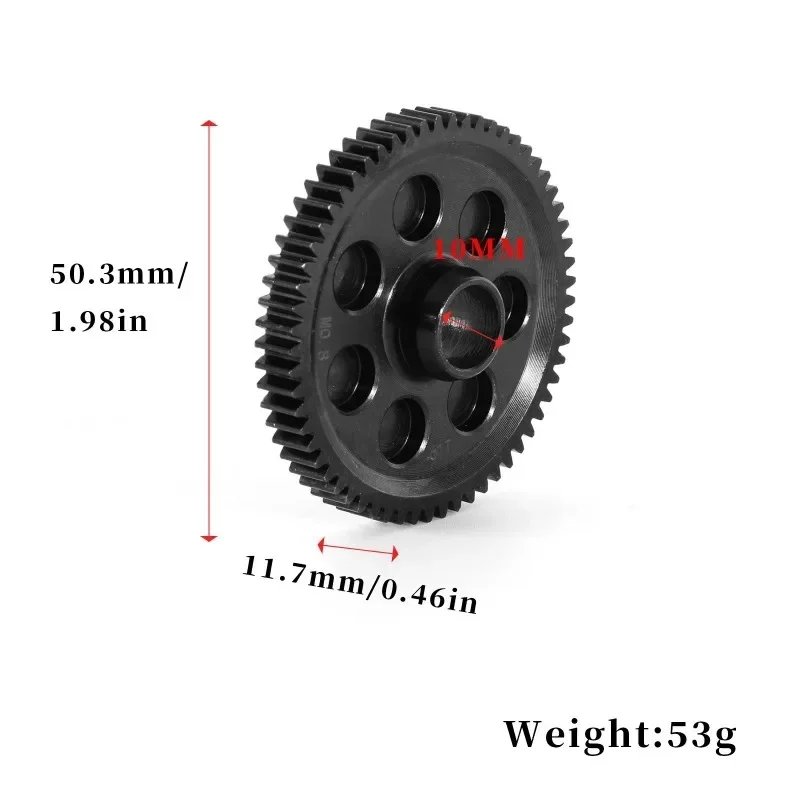 Engrenage principal en acier et métal M0.8 61T, ARA311100 pour ARRMA 1/10 GORGON Monster Truck 4x2 RC, pièces de mise à niveau de voiture, accessoires