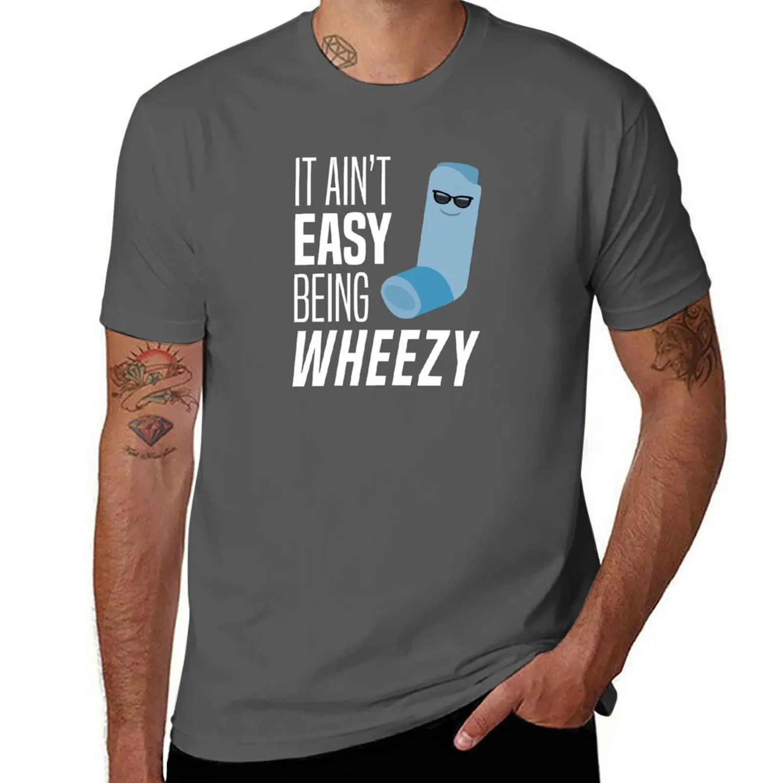 

It Ain't Easy Being Wheezy Funny Asthma Inhaler Joke T-Shirt graphic t shirts for man t shirt personalised T-Shirt