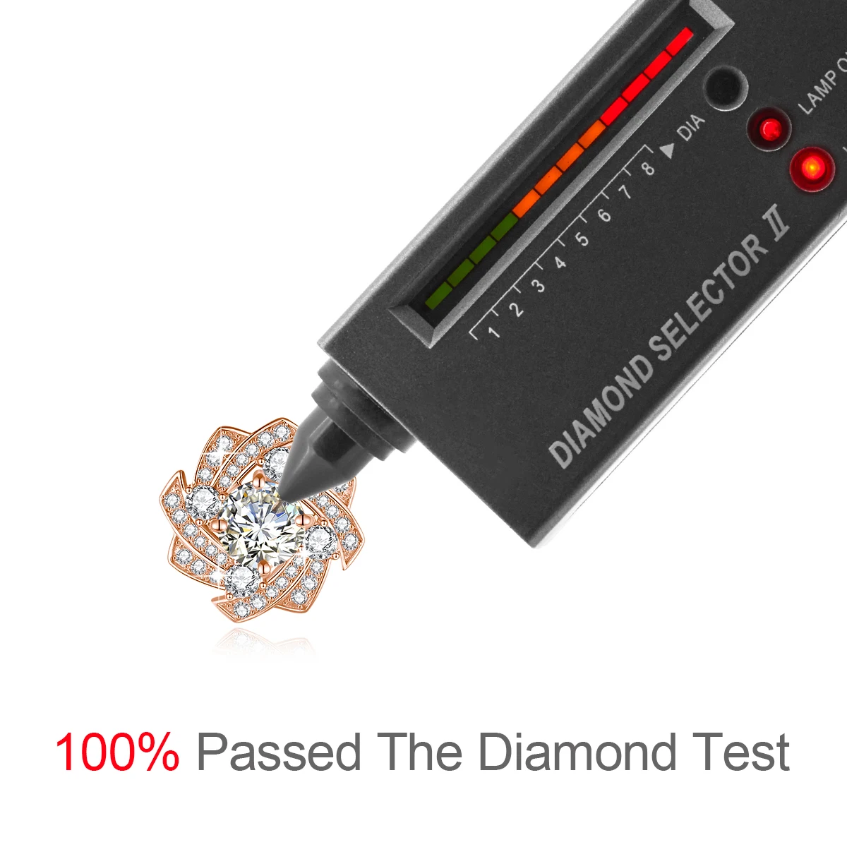 Shiny 925 Silver 2ct Moissanite Lab Diamond Flower Stud Earring GRA Certified Everyday Party Durable Luxury Jewelry Gift for her