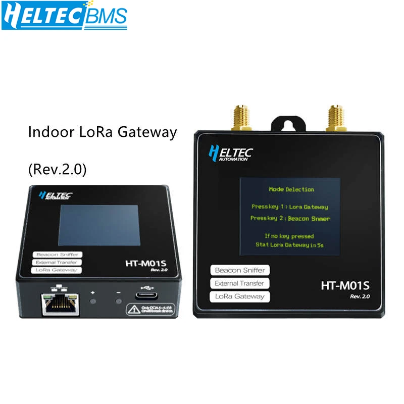 Heltec HT-M01S Indoor LoRa Gateway (Rev.2.0) ESP32 MCU Wi-Fi and Ethernet supported LoRaWAN Class A, and Class C protocols
