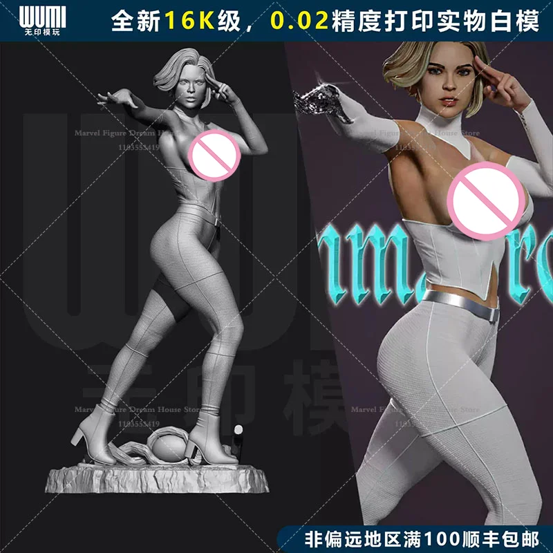 1/24 1/18 Scale DIY Self-assembled GK 3D Resin Un-panited Doll White Model Top Mutation-based Hero Powerful Telepathy Emma