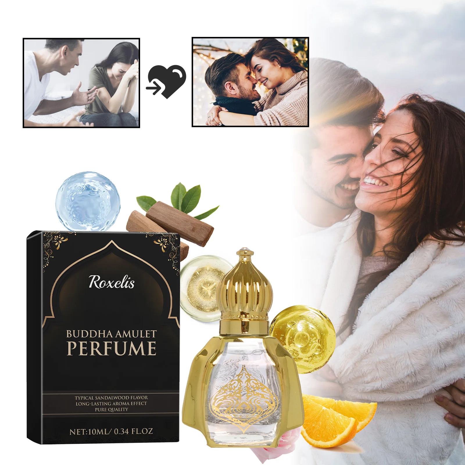 Roxelis Sandalwood Perfume Can Give Out Natural, Fresh, Charming and Elegant Fragrance for a Long Time.of Sandalwood Perfume