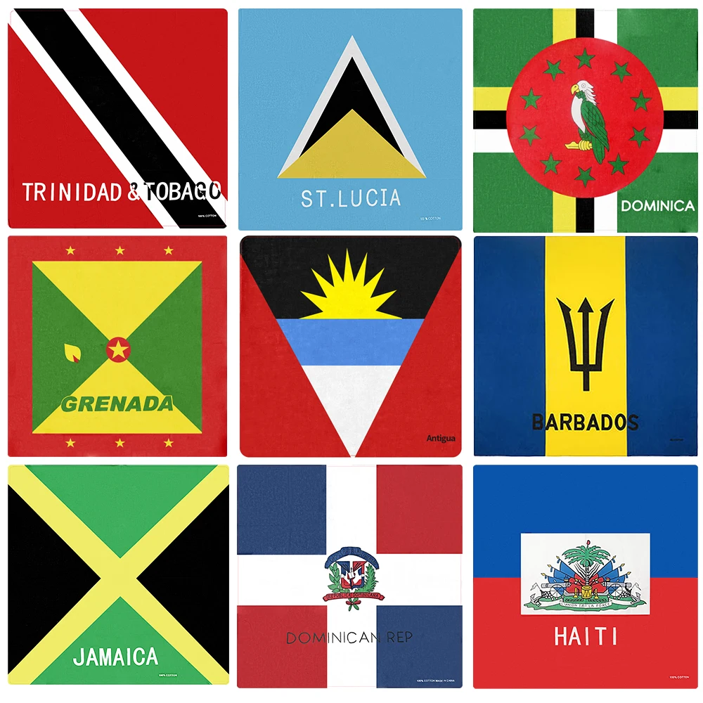 Caribbean Bandana UV Protection Breathable Headwrap for Outdoor Sports Cycling Hiking Running Haiti Jamaica Guyana Dominican Fla