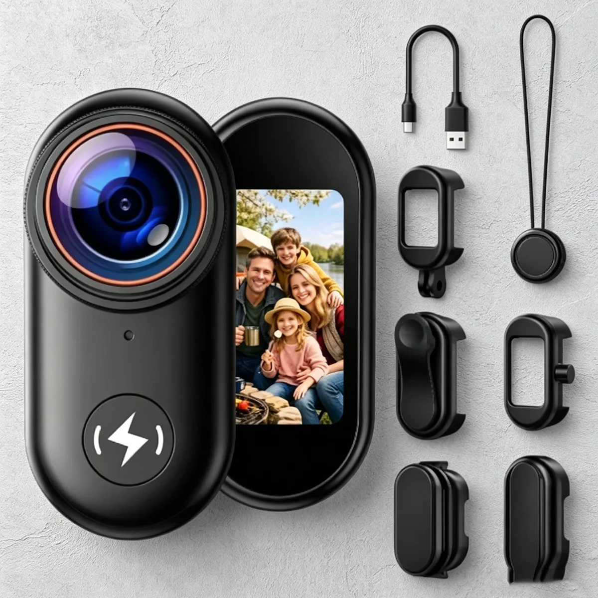 Nwe 4K Mini Body Action Wearable Body Camera Magnetic Thumb Size Action Cam Stabilization Audio/Video Recording Action camera