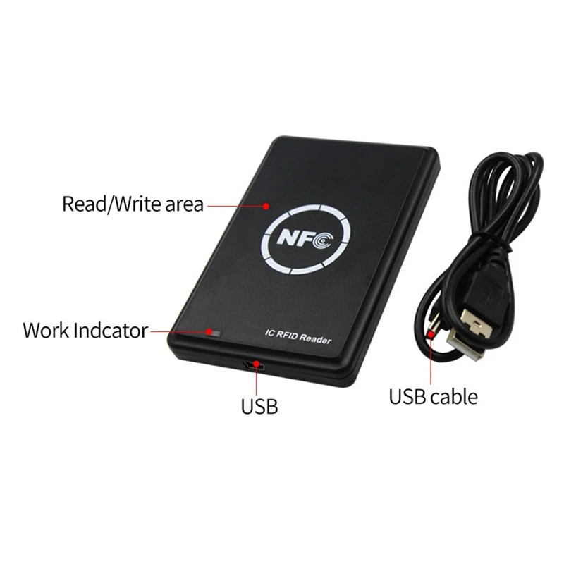 Top IC RFID Card Reader RFID Copier Duplicator NFC Smart Card Reader Writer 13.56Mhz Encrypted Programmer