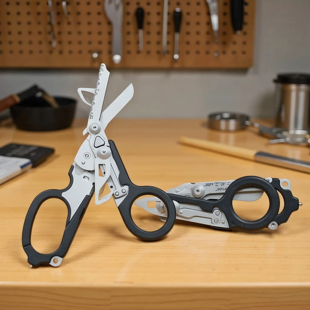 

6-in-1 Multifunctional Tactical Folding Scissors - Emergency Rescue Tool with Belt Cutter & Glass Breaker